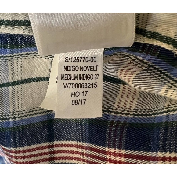 Gap Standard Fit Button Down Shirt Mens Size Medium Blue Plaid Chest Pocket NWT - Picture 7 of 10